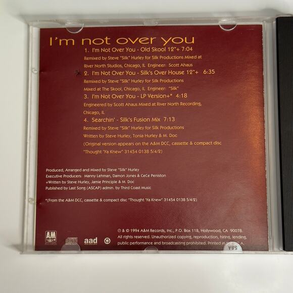 CeCe Peniston – I’m Not Over You 1994 CD Single A&M Records Dance House Remixes - Picture 4 of 6